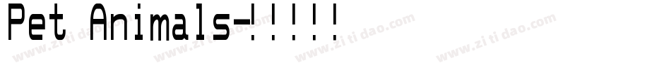 Pet Animals字体转换